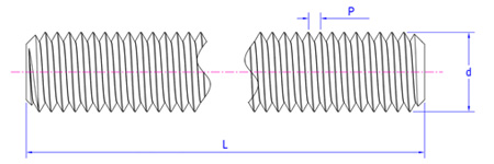 measurements titanium threaded rod