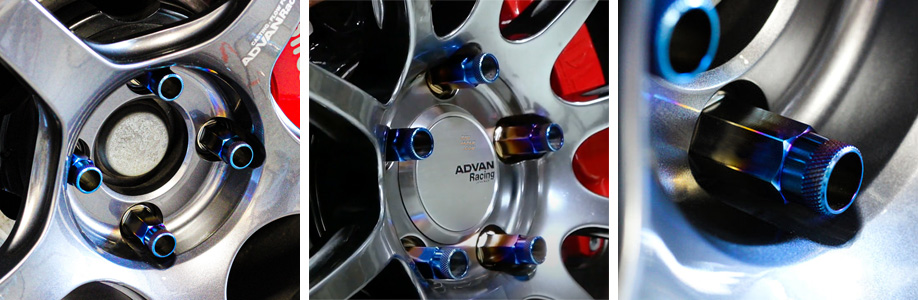 GR5 Titanium Open-End Lug Nuts M12
