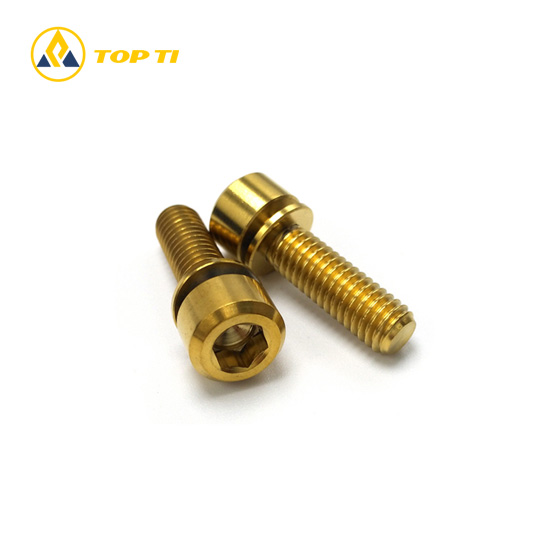 M8x20/25mm Titanium Bolts With Washers - Socket Head Cap Screws For Bicycle, Grade 5