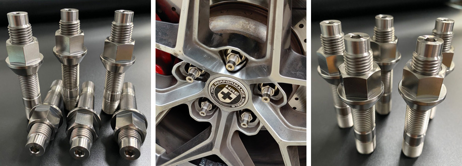 Titanium Exposed Wheel Stud Conversion Kit for BMW 5 Series