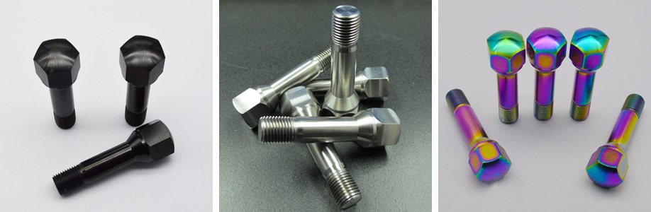 Titanium lug hub bolt M14x1.5x52mm for Maserati